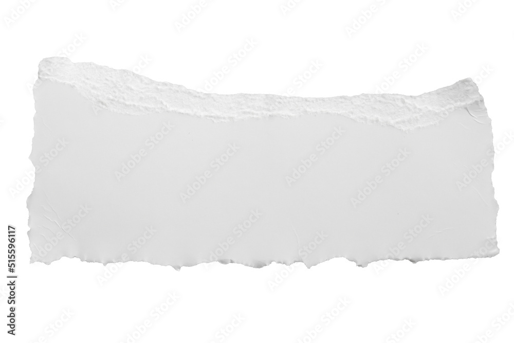 White ripped paper torn edges strips isolated on white background White ripped paper torn edges strips isolated on white background
