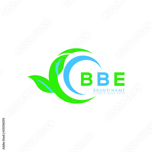 BBE logo design initial creative leaf letter logo. BBE unique letter logo design.
BBE vector logo simple, elegant and luxurious, leaf eco logo shape.  photo