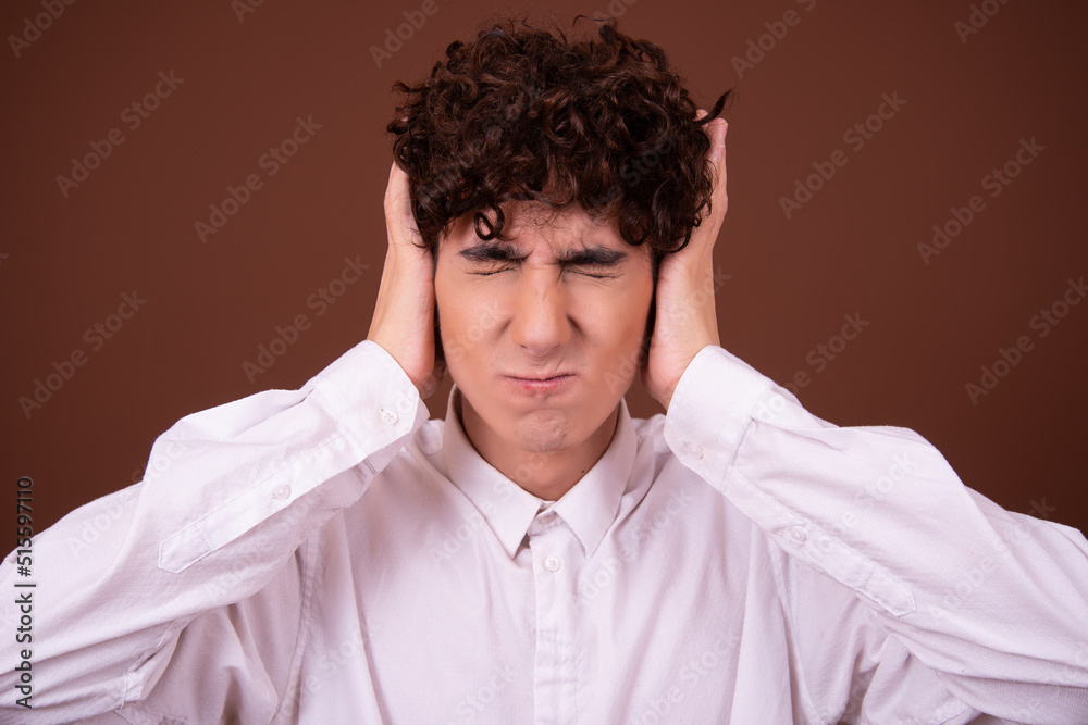 An attractive guy has different emotions. An attractive guy has different emotions.