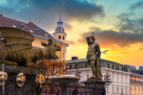 Foto Klagenfurt, Lindwurmbrunnen