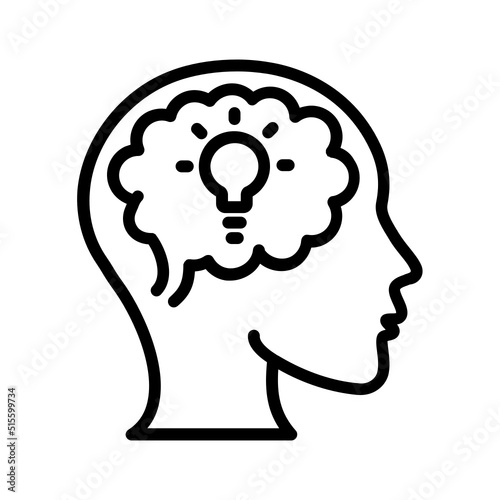 Black line icon for Mind