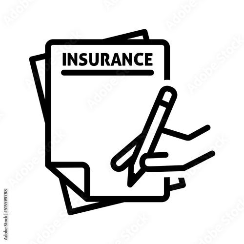 Black line icon for Claim