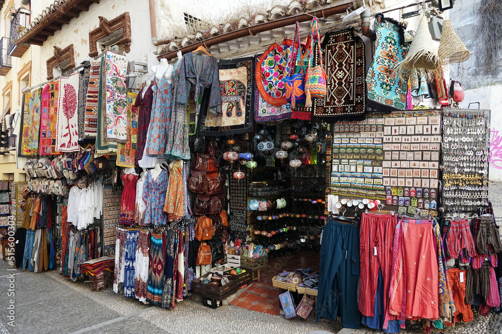 Spain. Shoppingstreet in Granada