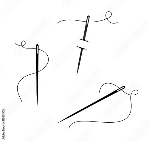 Sewing Needles of different sizes and stitch.