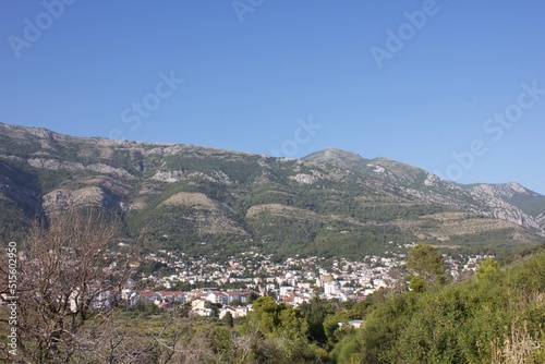 view of the town in the mountains