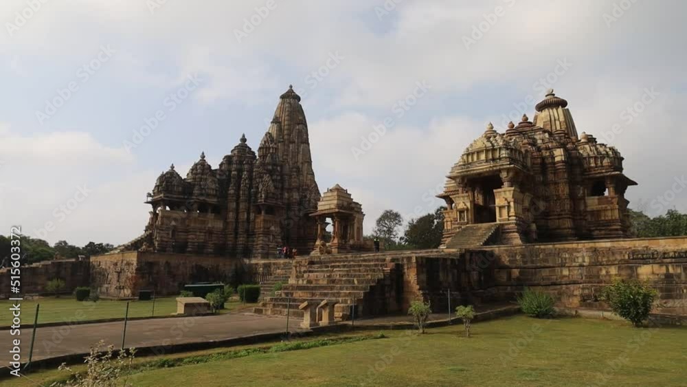 Panoramic shot of Kandariya Mahadev Temple and Jagdamba temple at Western Group of Temples, Khajuraho Panoramic shot of Kandariya Mahadev Temple and Jagdamba temple at Western Group of Temples, Khajuraho