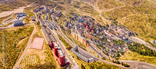 Air view of Sierra Nevada Ski and Mountain Station