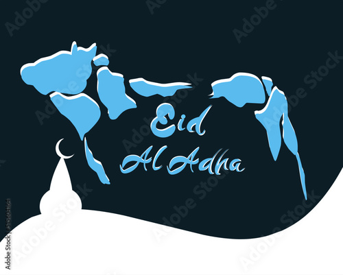 Vector illustration of Eid Al Adha greeting card