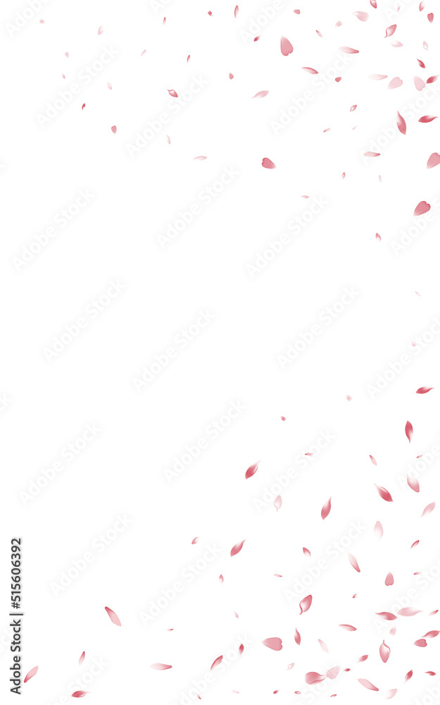 Pink Rose Fly Vector White Background. Fall