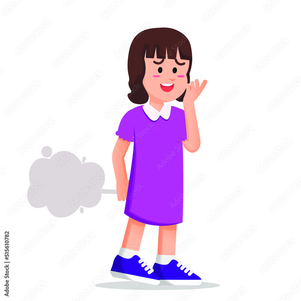 little girl feels embarrassed when she farts little girl feels embarrassed when she farts