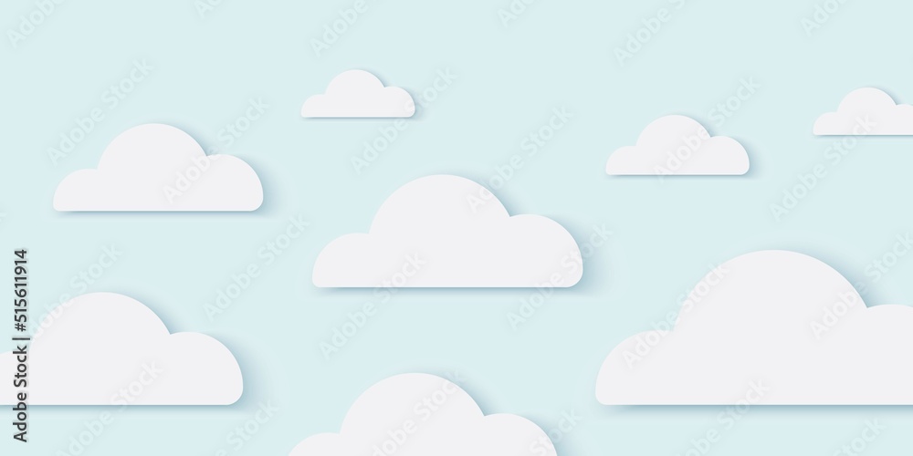 Cute cloudy and sky cute cartoon
