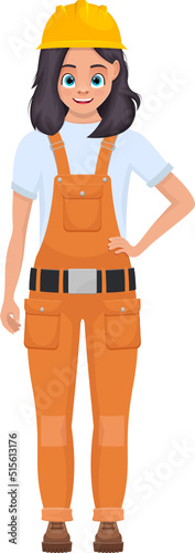 Girl worker clipart design illustration