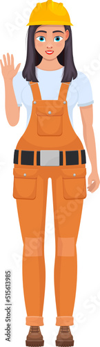 Woman worker clipart design illustration