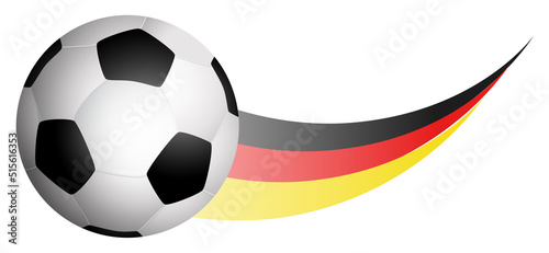 Soccer ball with germany flag. Vector Illustration.