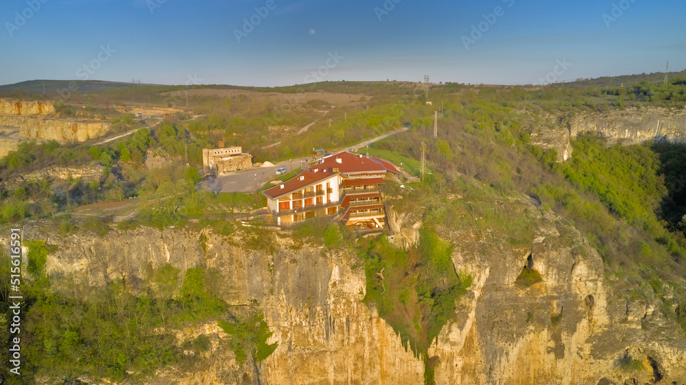 Lukovit, Bulgaria - April 15, 2022 : National cave house 