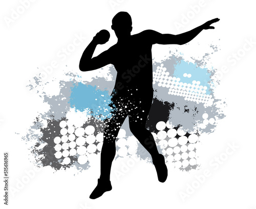 Athletics sport graphic with dynamic background. photo