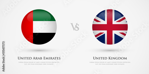 United Arab Emirates vs United Kingdom country flags template. The concept for game, competition, relations, friendship, cooperation, versus. Free Download United Arab Emirates vs United Kingdom country flags template. The concept for game, competition, relations, friendship, cooperation, versus. - GFXLoad