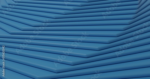 blue solid layers pattern abstract background 3D illustration