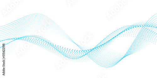 ドットの曲線　ベクター素材	
