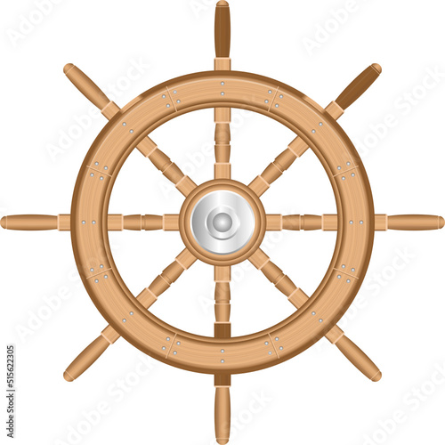 Wooden ship wheel clip art