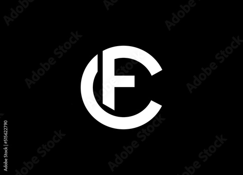 cf latter vector logo abstrack templete