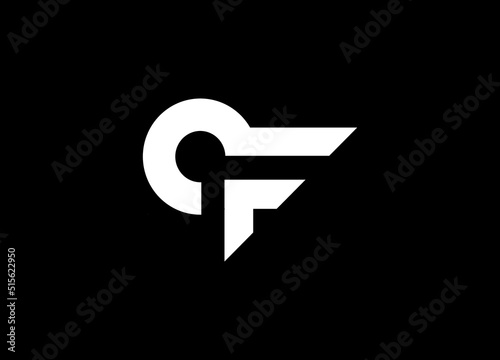cf latter vector logo abstrack templete
