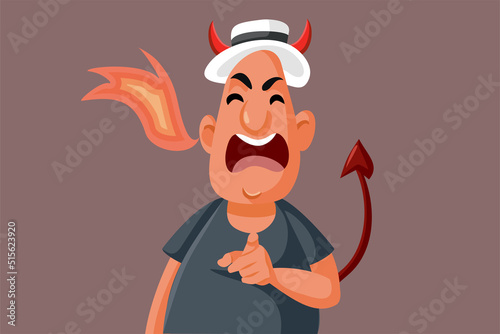 Evil Elderly Man Screaming with Anger Vector Cartoon Illustration. Older person feeling grumpy starting a conflict arguing loud
