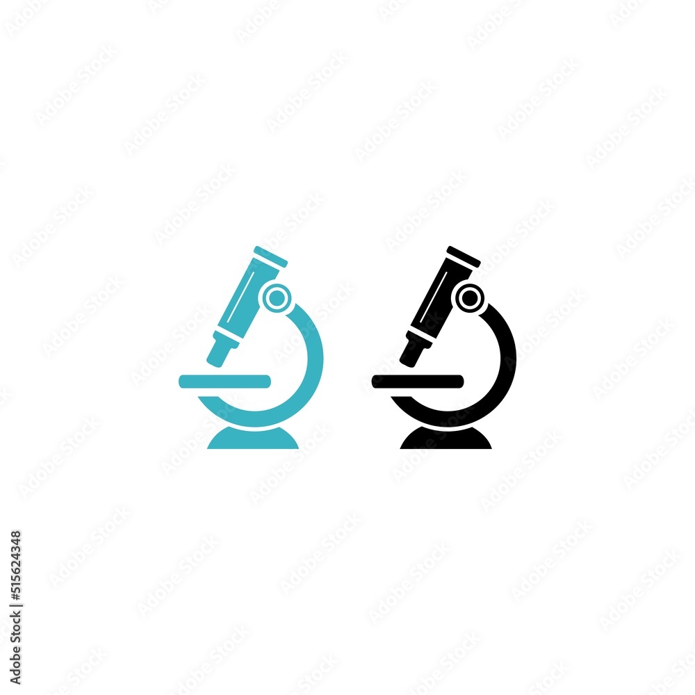 microscope logo template vector icon concept design