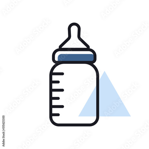 Baby feeding bottle vector isolated icon