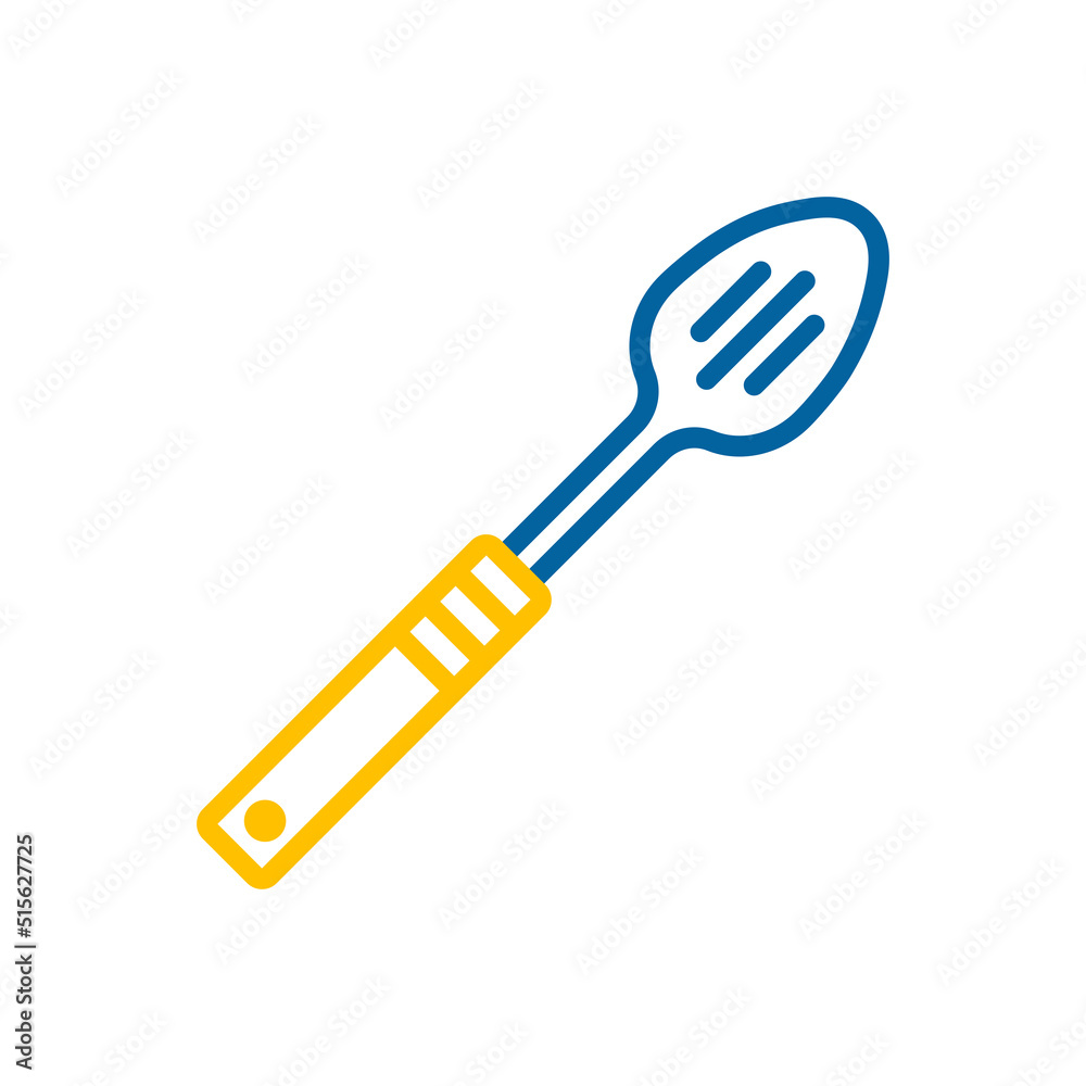 Spoon for draining vector icon. Kitchen appliances Spoon for draining vector icon. Kitchen appliances