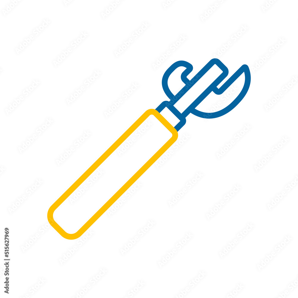 Can opener with wooden handle vector icon Can opener with wooden handle vector icon