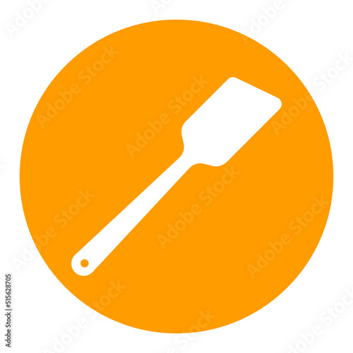 Kitchen wooden spatula vector glyph icon