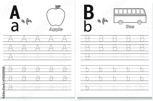 Alphabet tracing worksheet 
