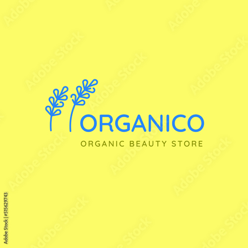 Organic Beauty Store Vector Logo Template. Premium quality.