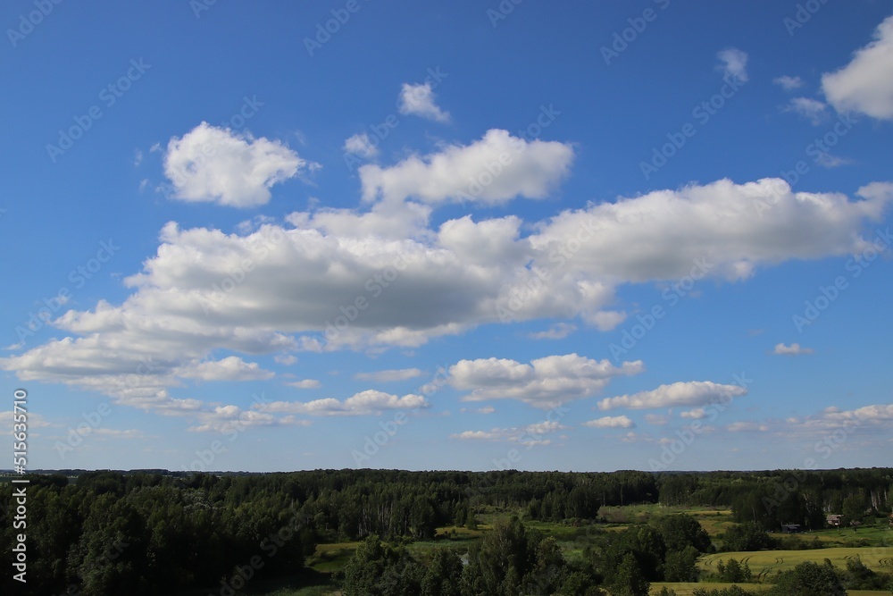 blue sky and clouds