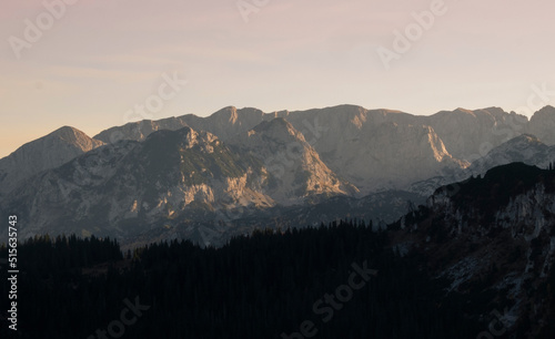 sunset over the mountains