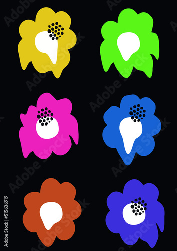 Abstract bright vector acid rave pattern sixties hippie geometric aesthetic style y2k retro