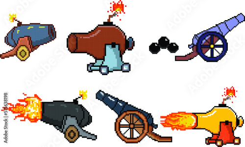 great wall cannon pixel art.