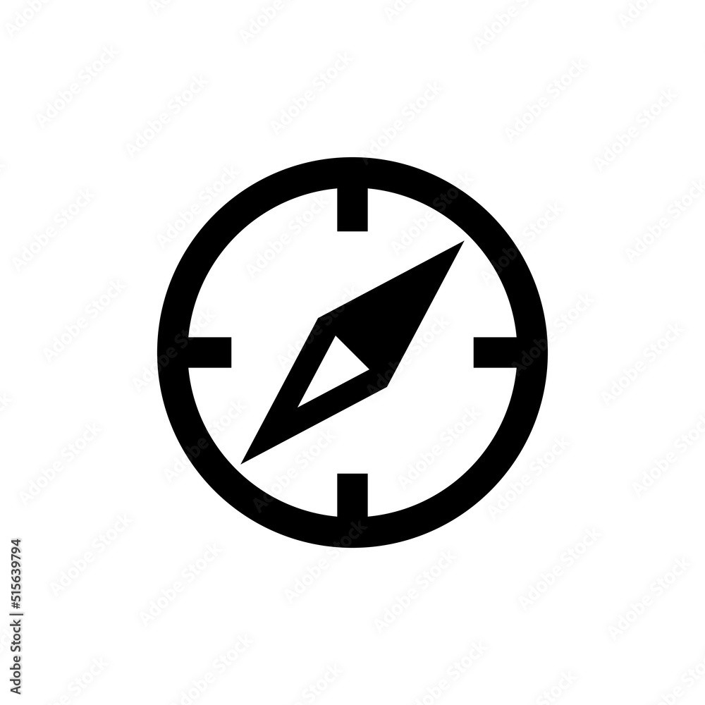 Compass icon. Travel and navigation symbol. The subject of orientation on the terrain or map. Isolated raster illustration on white background. Compass icon. Travel and navigation symbol. The subject of orientation on the terrain or map. Isolated raster illustration on white background.