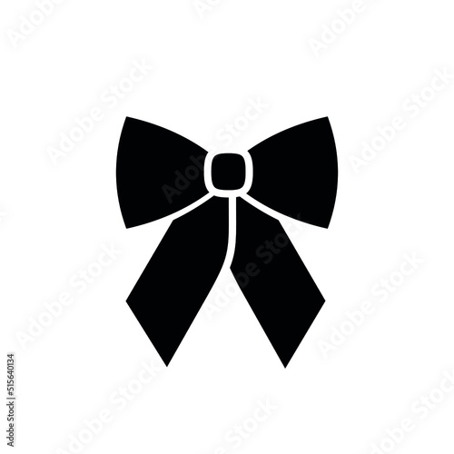 Bow tie icon. The bow is a symbol of celebration. Isolated vector illustration on white background.