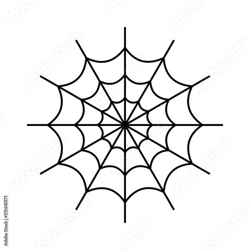 Web icon. Halloween and spider symbol. Isolated vector illustration on white background.