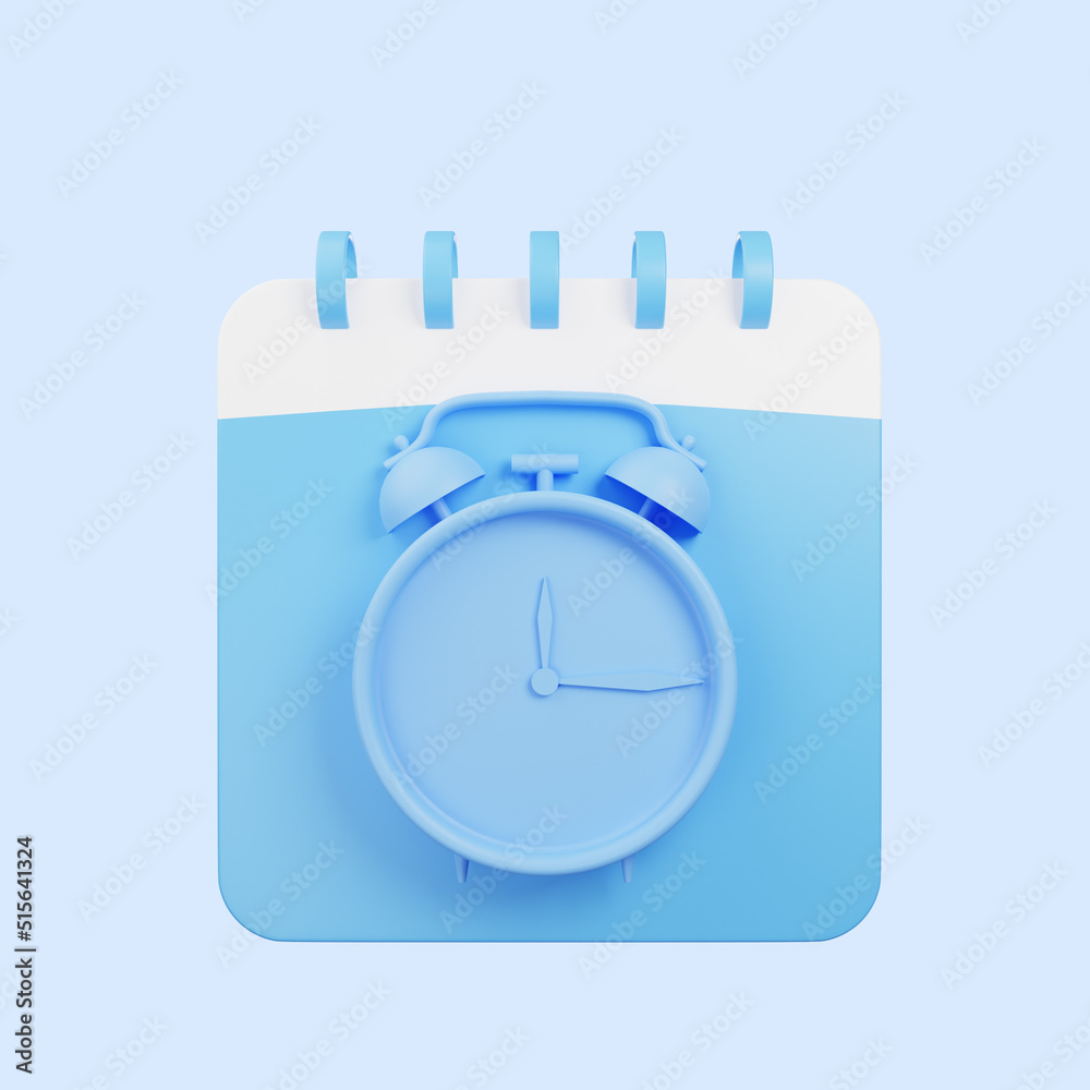 3d illustration of time task icon 3d render 3d illustration of time task icon 3d render