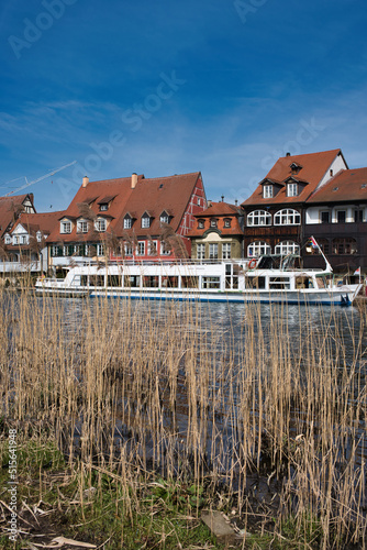  Altstadt Bamberg und der Fluss Regnitz Oberfranken Deutschland 