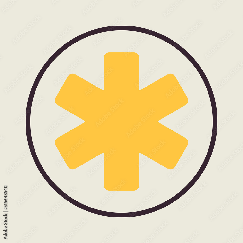 Medical Emergency Care glyph vector icon Medical Emergency Care glyph vector icon