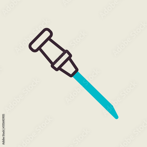 Catheter vector icon. Medical sign