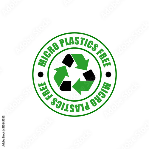 Micro plastics free icon isolated on white background