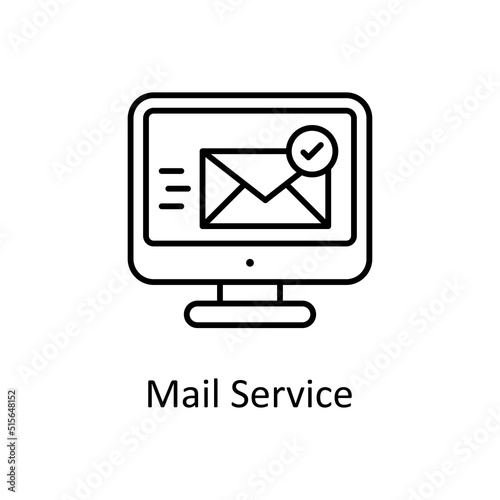 Mail vector Outline Icon Design illustration. Project Managements Symbol on White background EPS 10 File