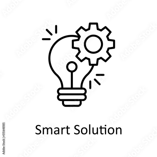 Solution vector Outline Icon Design illustration. Project Managements Symbol on White background EPS 10 File