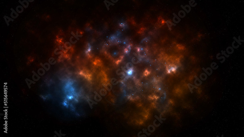 Star particle motion on black background  starlight nebula in galaxy at universe Space background