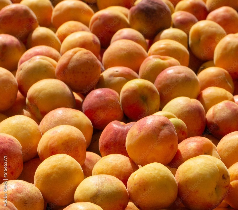 Close up of fresh ripe apricots, selective focus, background Close up of fresh ripe apricots, selective focus, background